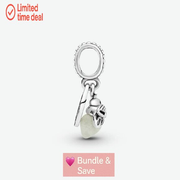 Sterling Silver Glow-in-the-Dark Firefly Charm Dangle for Bracelets - Picture 5 of 6